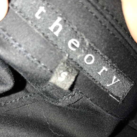 Theory trench coat belted black s - Picture 3 of 7